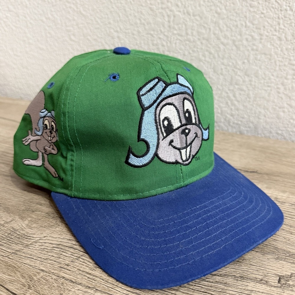 Vintage American Needle Men's Rocky Bullwinkle Snapback Hat 1993‎ Made Rep. Dom